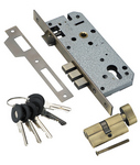 Замок врезной LOCK 4585 5-60B D BRONZE ADDENBAU   